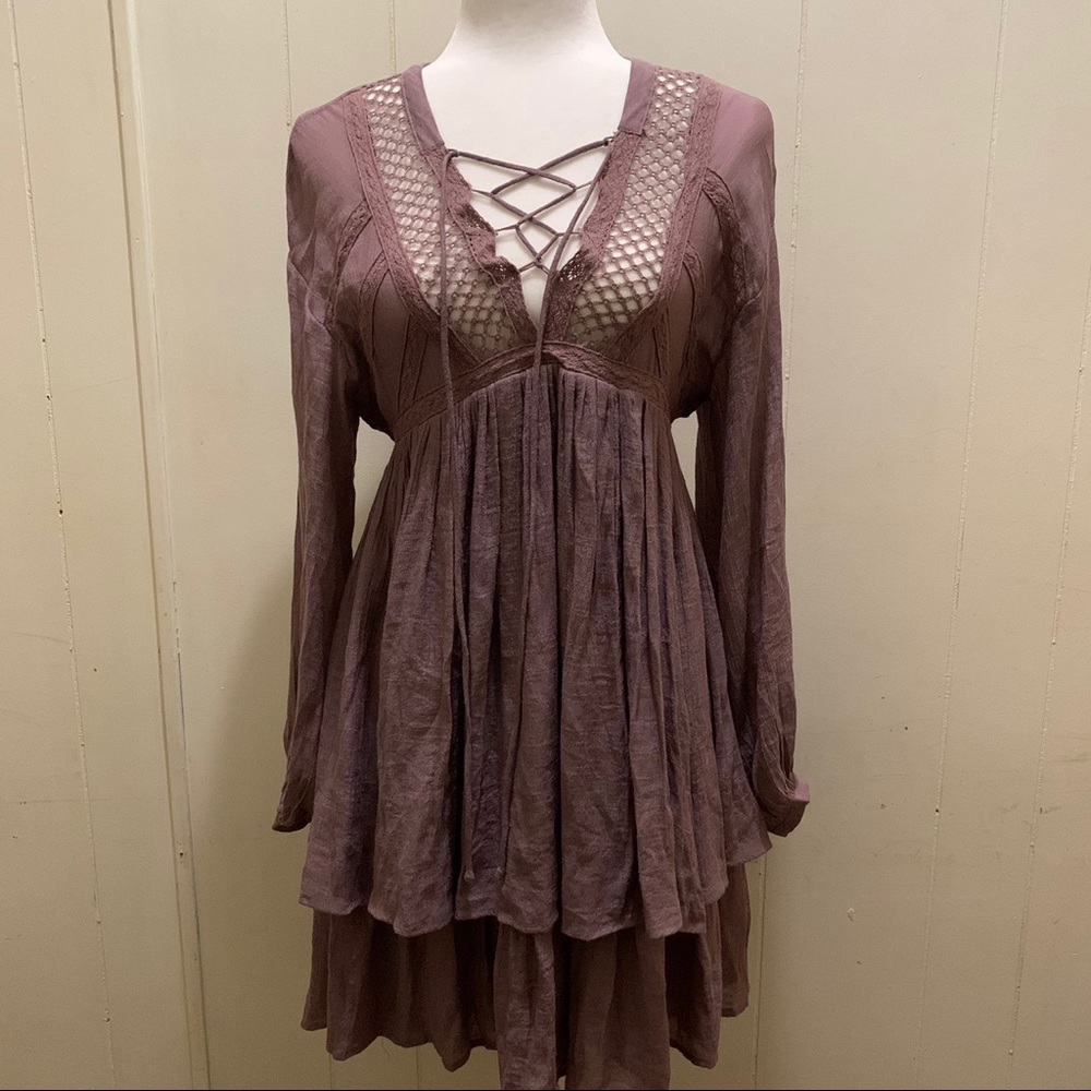 OneTheLand Boho Mauve Dress